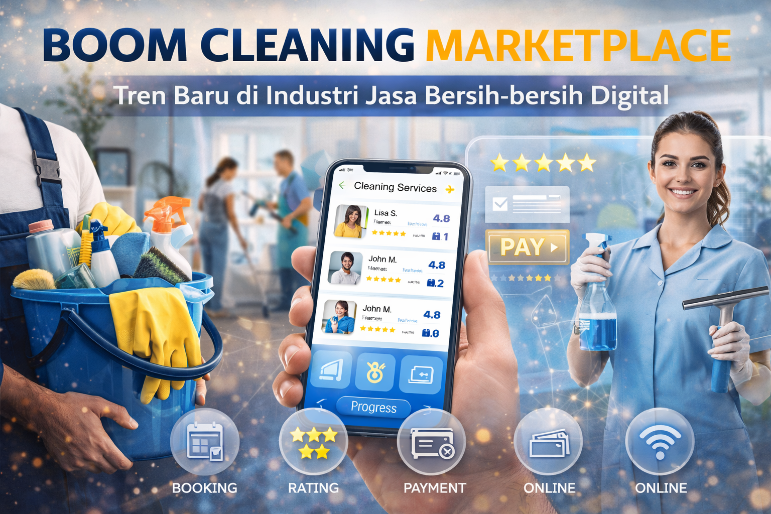 Boom Cleaning Marketplace Tren Baru di Industri Jasa Bersih-bersih Digital